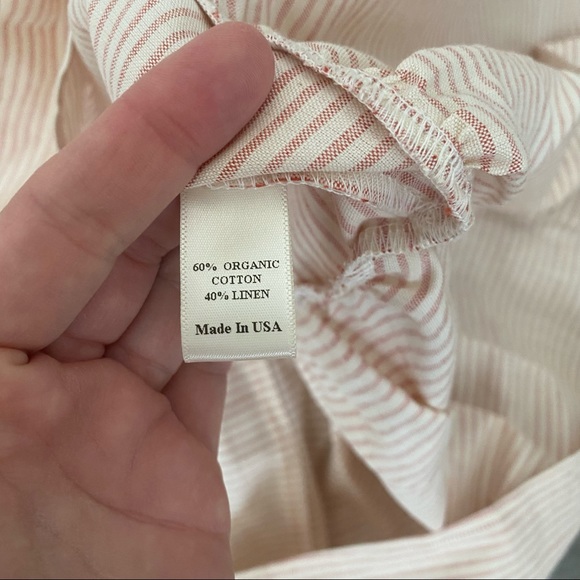 NEW Christy Dawn The Benny Dress in Pink Harvest Stripe linen blend size XS - Picture 9 of 9